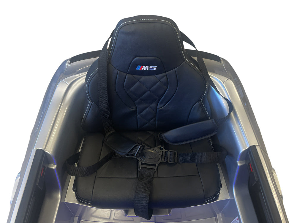 Bmw M5,Lithium, Leder Zitje, Rubberen Banden, Kinder Accu Auto! Kinderauto's Joy&Bloom