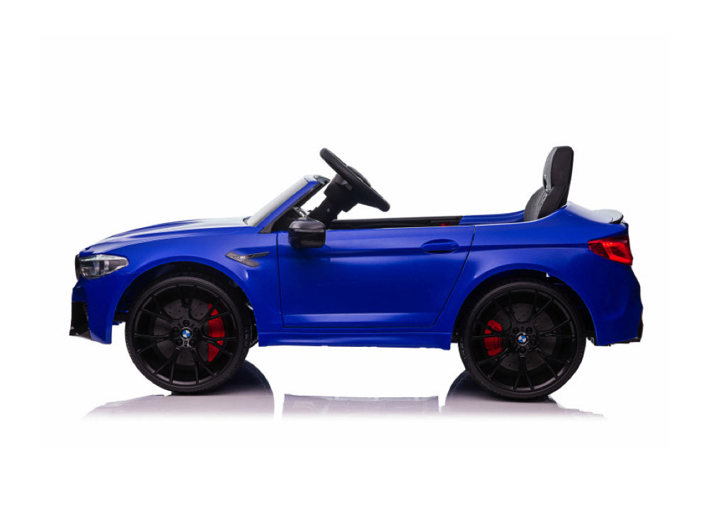 Bmw M5,Lithium, Leder Zitje, Rubberen Banden, Kinder Accu Auto! Kinderauto's Joy&Bloom