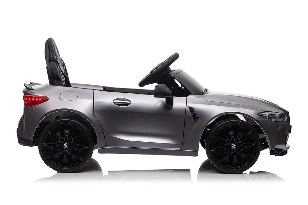 Bmw M4, 12 Volt Elektrische Kinderauto, Leder Zitje, Rubberen Banden, Kinder Accu Auto! Kinderauto's Joy&Bloom