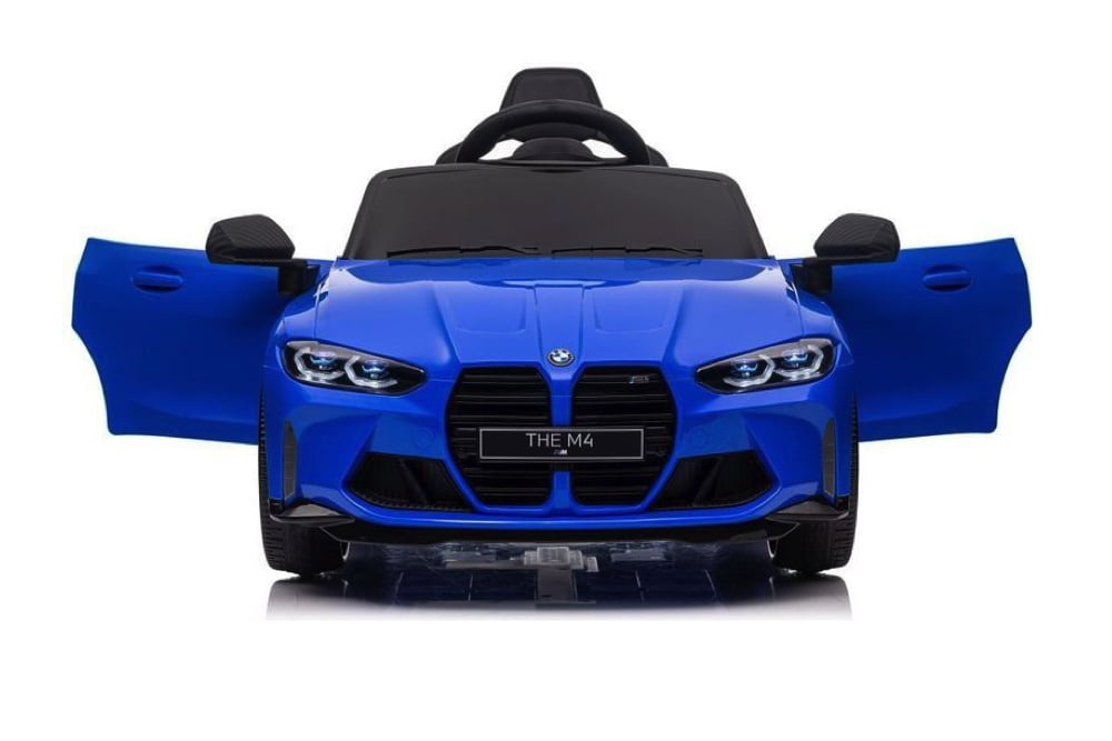 Bmw M4, 12 Volt Elektrische Kinderauto, Leder Zitje, Rubberen Banden, Kinder Accu Auto! Kinderauto's Joy&Bloom