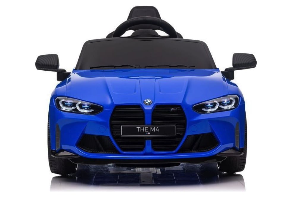 Bmw M4, 12 Volt Elektrische Kinderauto, Leder Zitje, Rubberen Banden, Kinder Accu Auto! Kinderauto's Joy&Bloom